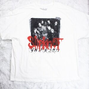 Slipknot T Shirt Tour 2021 Unisex XXXL White Licensed Band Tee Merch Crew Neck